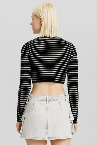 Camisola curta - Preto