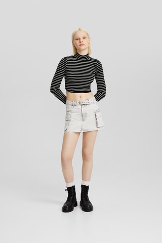 Camisola curta - Preto