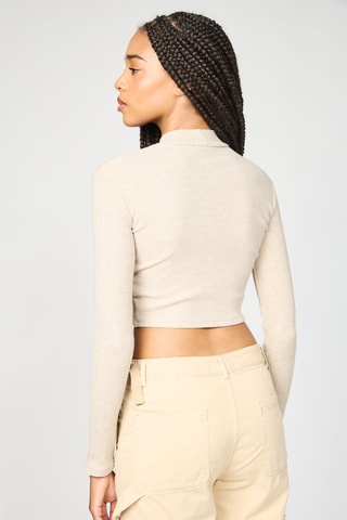Camisola curta - Bege