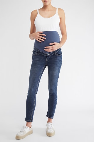 Calças de ganga de grávida skinny - Azul