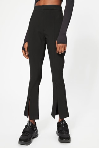 Calças bootcut de cintura alta Preto