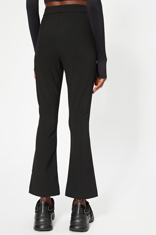 Calças bootcut de cintura alta Preto