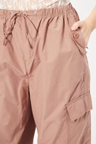 Calças jogger para-quedas Rosa