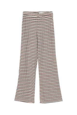 Calças bootcut Branco e rosa