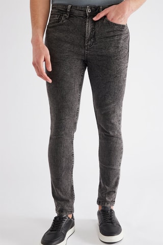 Calças de ganga skinny - Cinzento