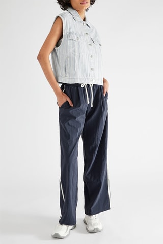 Colete oversize sem mangas - Azul