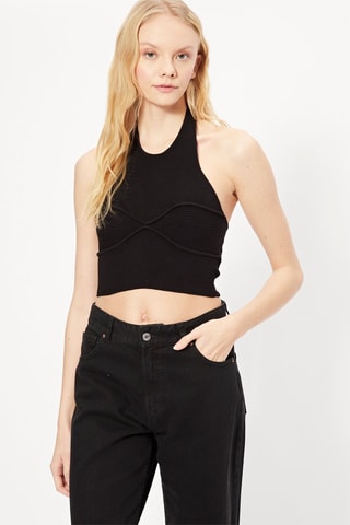Crop top Preto