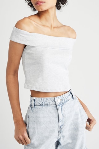 Crop top - Cinzento