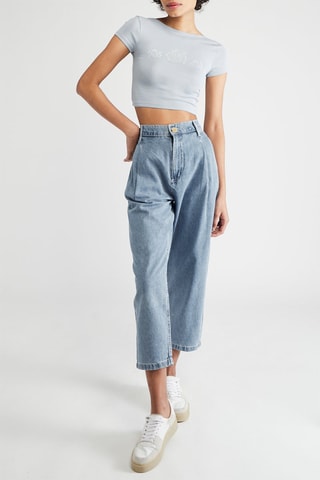Crop top - Azul-celeste