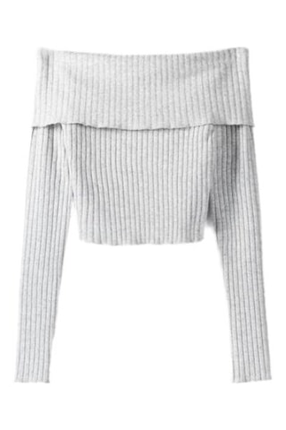 Crop top - Cinzento