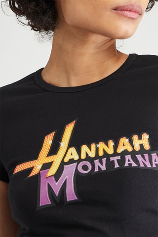 Crop top Hannah Montana - Preto