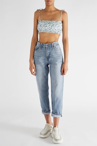 Crop top - Azul-claro