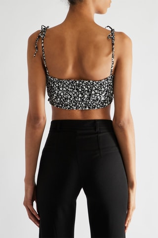 Crop top - Preto e branco