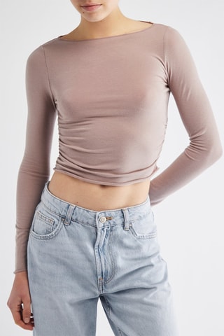Crop top - Castanho