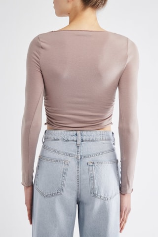 Crop top - Castanho