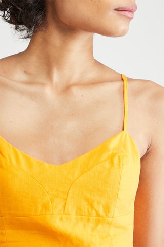 Crop top de linho - Amarelo