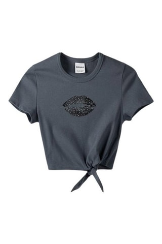 Crop top - Cinzento