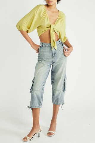 Crop top - Verde-lima