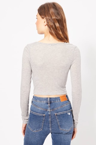 Crop top - Cinzento-claro