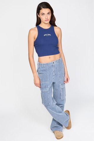 Crop top - Azul-marinho
