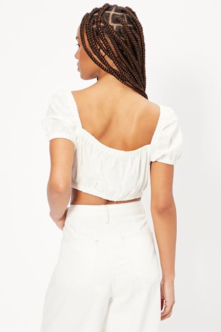 Crop top de linho Branco