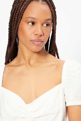 Crop top de linho Branco