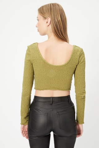 Crop top Caqui