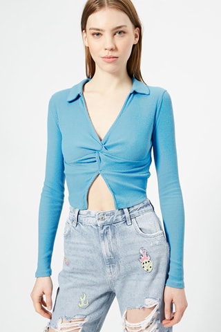 Crop top Azul-celeste