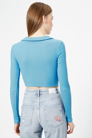 Crop top Azul-celeste