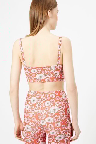 Crop top Coral e cru