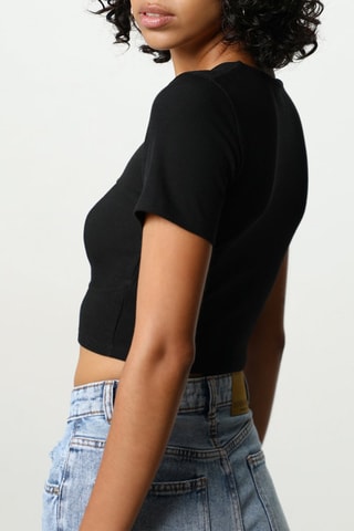Crop top Preto