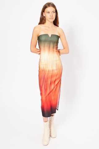 Vestido caicai tie and dye - Laranja