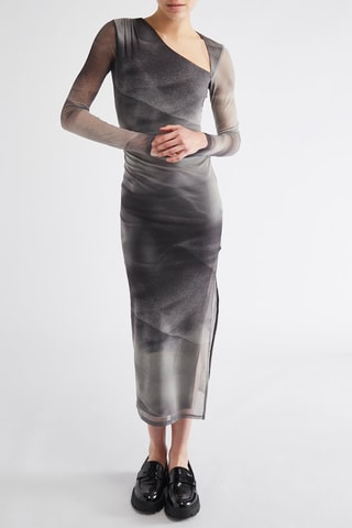 Asymmetrische jurk - Grijs