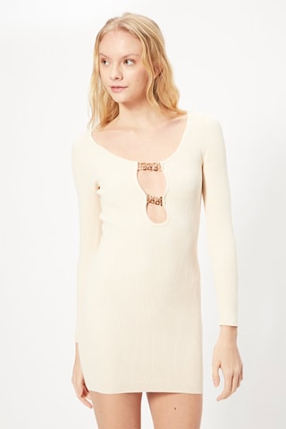 Vestido justo Bege