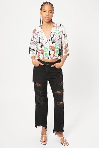 Camisa - Cru e rosa