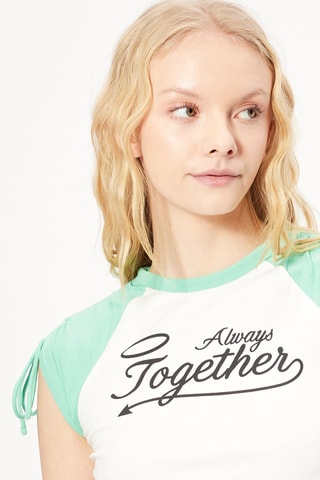 T-shirt Branco e verde