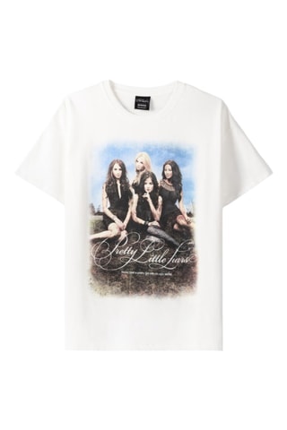 T-shirt oversize Pretty Little Liars - Branco