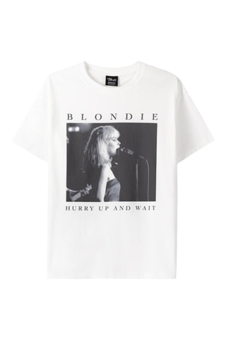 T-shirt Blondie Hurry up and wait - Branco