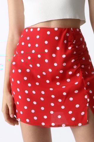 Minissaia de cintura subida Marbella Vermelho