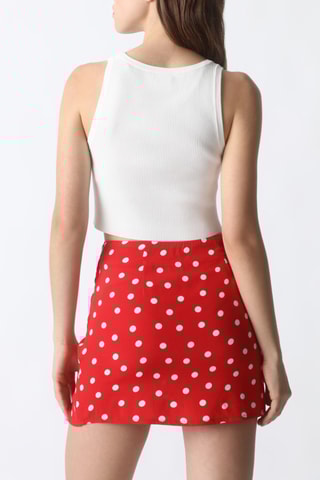Minissaia de cintura subida Marbella Vermelho