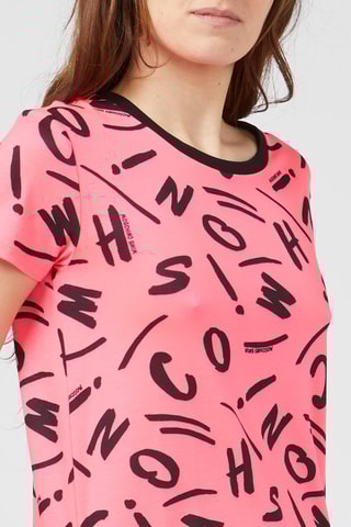 T-shirt Fúcsia e preto