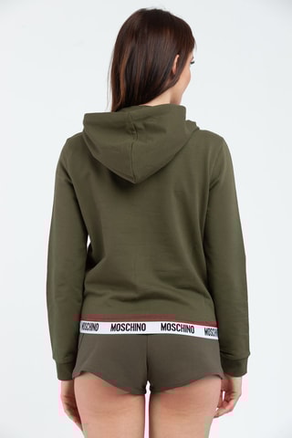 Sweat com capuz Caqui