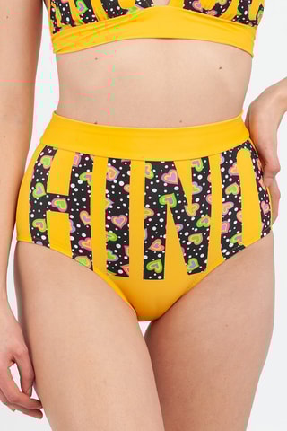 Bas de maillot taille haute - Jaune