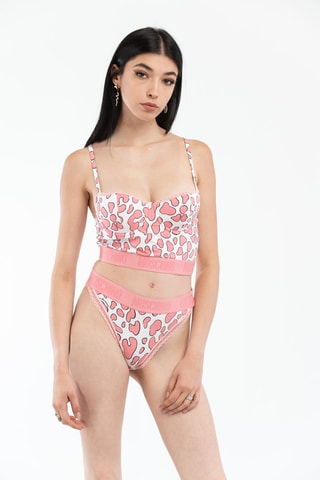 Top Rosa e branco