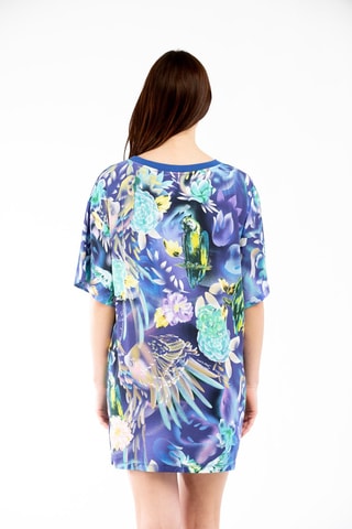 Vestido-t-shirt Azul e amarelo