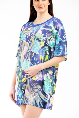 Vestido-t-shirt Azul e amarelo