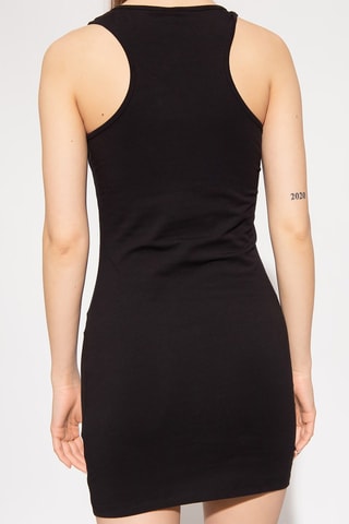 Vestido direito Preto e amarelo
