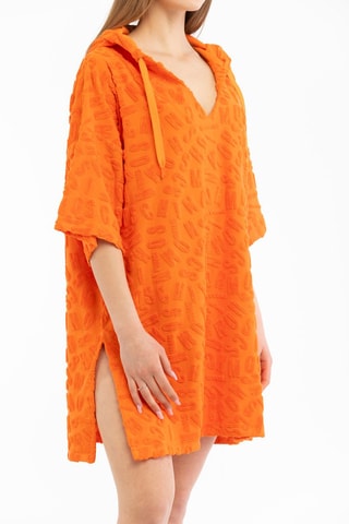 Vestido de praia no capuz - Laranja