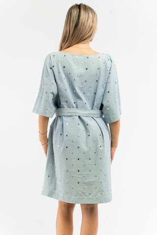 Vestido direito - Azul-celeste