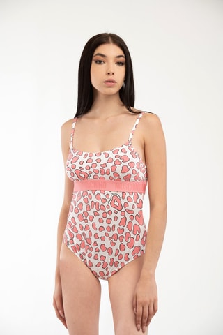 Body Rosa e branco